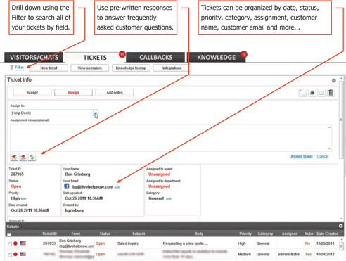 Ticket System Window