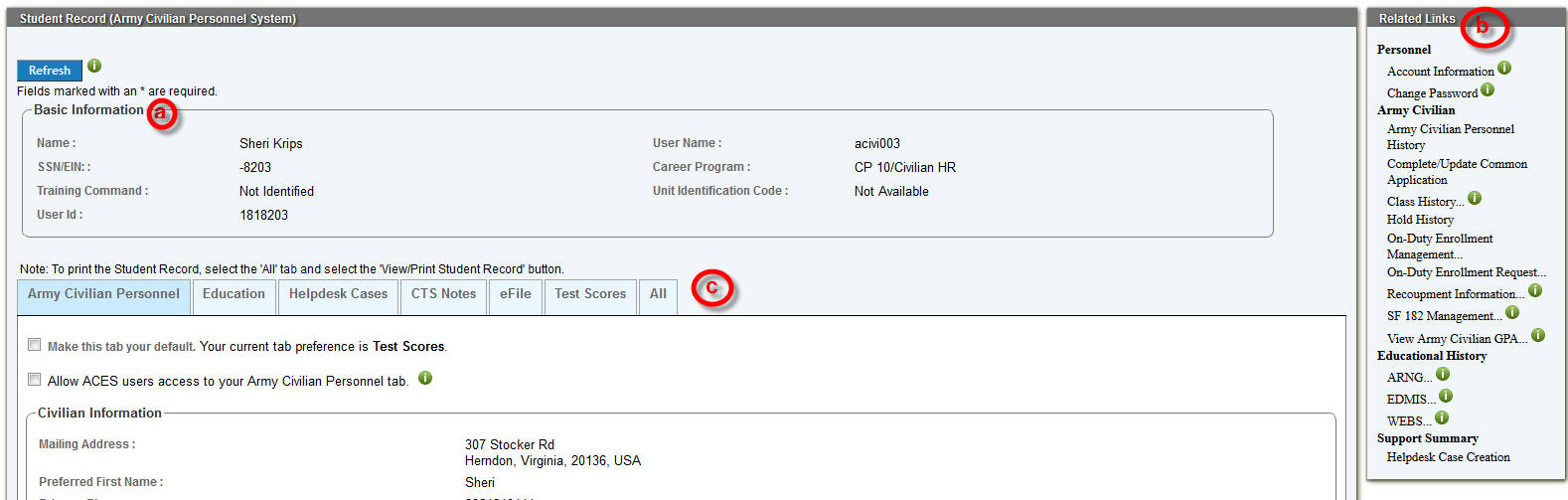 Army Civilian Da Intern What Is A Student Record