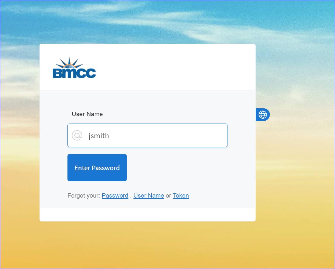 Please enter your BMCC email address and password. (example: john.doe@stu.bmcc.cuny.edu) 